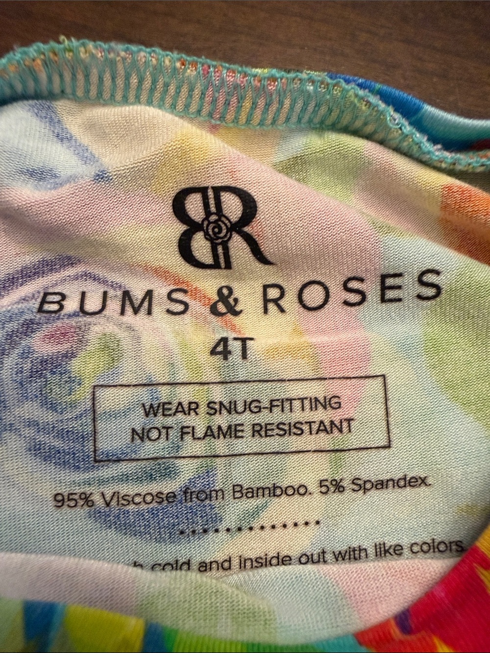 Bums & Roses Kaleidoscope Roses- 2pc pajama set - Picture 5 of 5